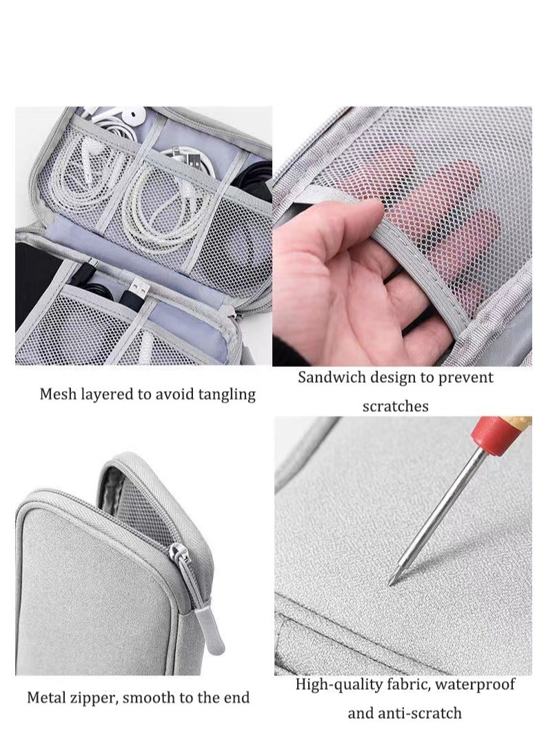Electronic Organizer Travel USB Cable Accessories Bag/Case,Waterproof for Power Bank,Charging Cords,Chargers,Mouse ,Earphones Flash Drive - Image 5