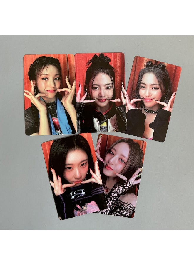 NIBEMINENT 5 Pcs Kpop ITZY CHESHIRE Limited Edition Lomo Cards Card For Fans Collection Gifts - Image 1