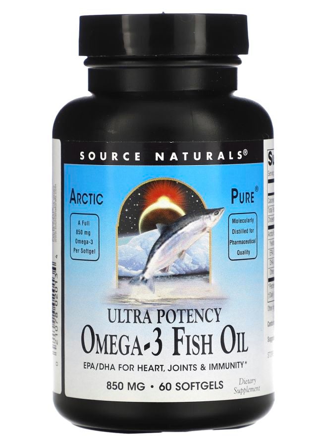 Arctic Pure Ultra Potency Omega3 Fish Oil 850 mg 60 Softgels