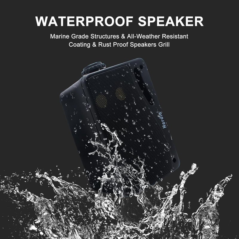 Herdio 3.5 inches 3.5 Way Bluetooth Outdoor Speakers (Black) - Image 4