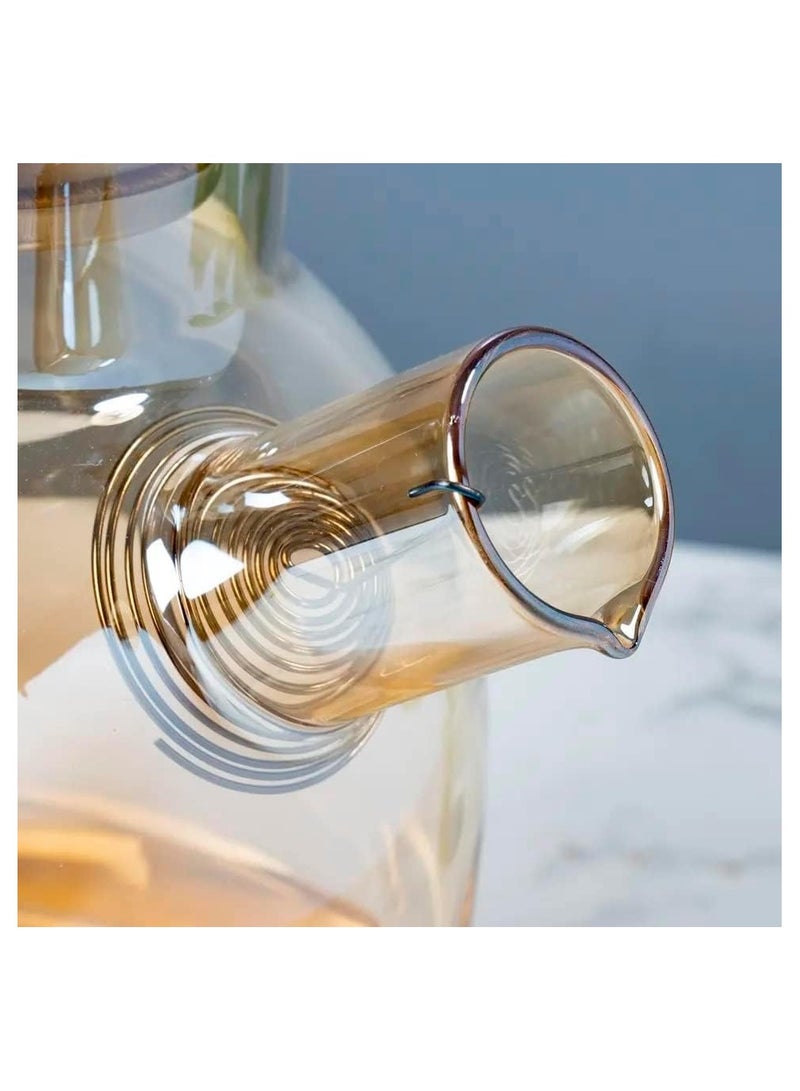1000ml Glass Teapot with Bamboo Wood Lid, Stovetop Safe Borosilicate Teapot, Glass Water Kettle with Stainless Steel Infuser Heat Resistant  - Image 4