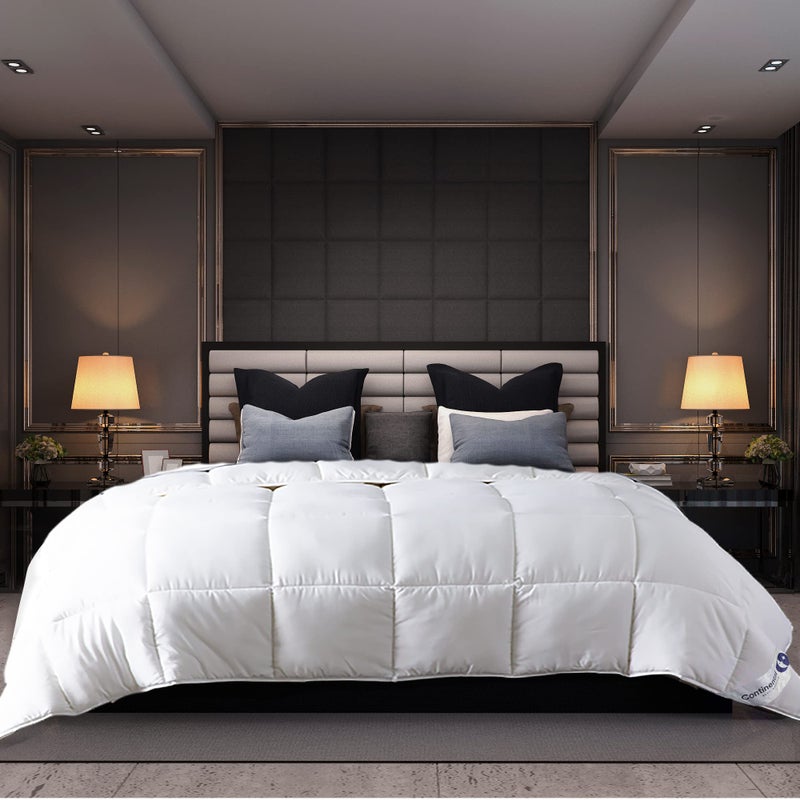 Serenity 700 Fill Power White Goose Down European Comforter  Hypoallergenic Fluffy Lightweight Blanket Bedding  Made in The USA  King Size 102 x 86 Inches Summer Weight King