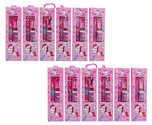 ECLET 3 Pcs Unicorn Stationery Small Gift Set for Kids 2 Pencil/Eraser/Sharpener/Ruler - Image 2
