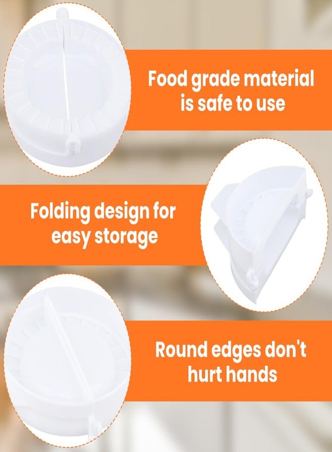 Ranjaner Empanada Maker Press, Dumpling Mold Set with Dough Cutter, Filling Spoon & Storage Box, Suitable for Pierogi, Pastelitos, Calzone(White,Size:6.1/4.7/3.8/3/2.2inch) - Image 5