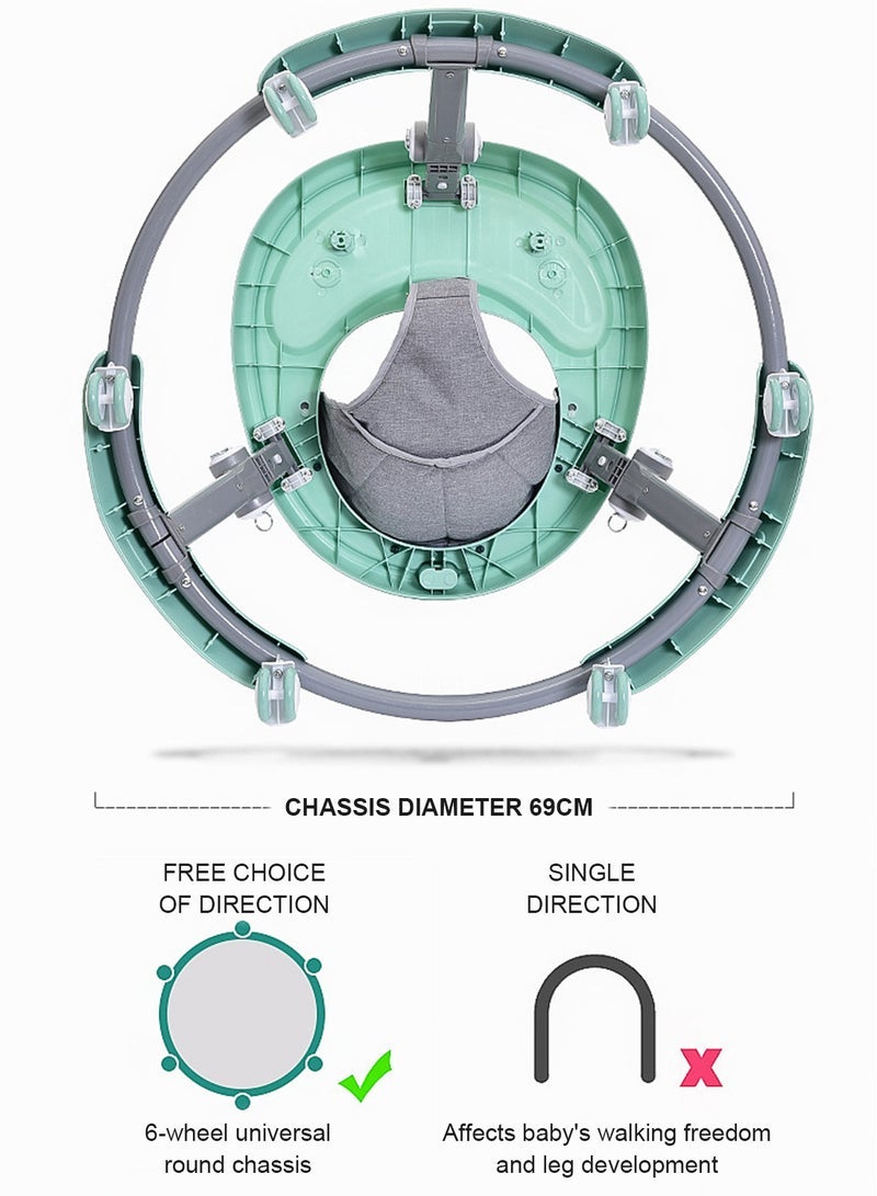 ما بيبي طفل مضاد للفة وتعليم على شكل حرف O المشي مع دواسات القدم وصينية ألعاب قابلة للفصل - Image 4