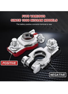 Oasisgalore 2Pairs Car Battery Terminal Connectors, Top Post Battery Cable Terminal Clamp Set, Positive and Negative,for Car, Van and More  - Image 3