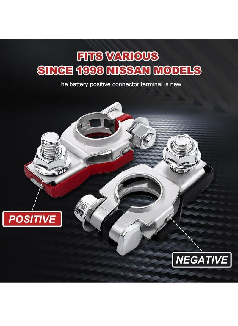 Oasisgalore 2Pairs Car Battery Terminal Connectors, Top Post Battery Cable Terminal Clamp Set, Positive and Negative,for Car, Van and More  - Image 3