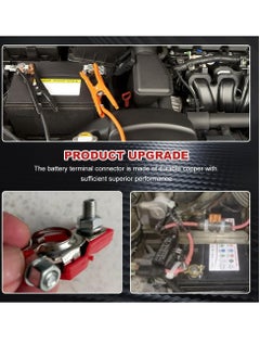 Oasisgalore 2Pairs Car Battery Terminal Connectors, Top Post Battery Cable Terminal Clamp Set, Positive and Negative,for Car, Van and More  - Image 5