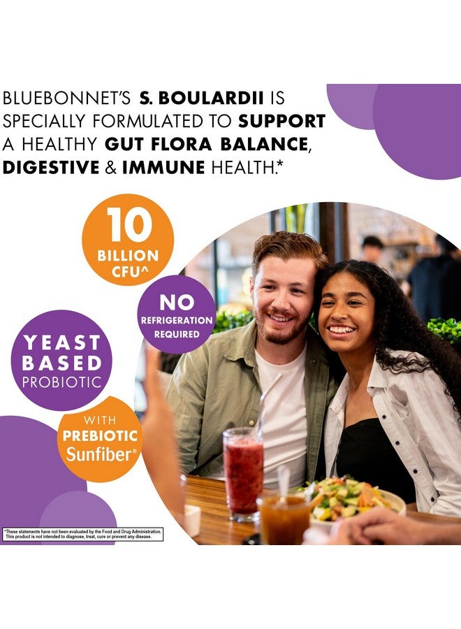 BlueBonnet Nutrition S. Boulardii Probiotic 10 Billion CFU^ w/Prebiotic Sunfiber - Shelf Stable - for Women & Men Digestion, Gut, Mood* - Non-GMO, Vegan, Free of Gluten, Dairy & Soy - 30 Servings - Image 3