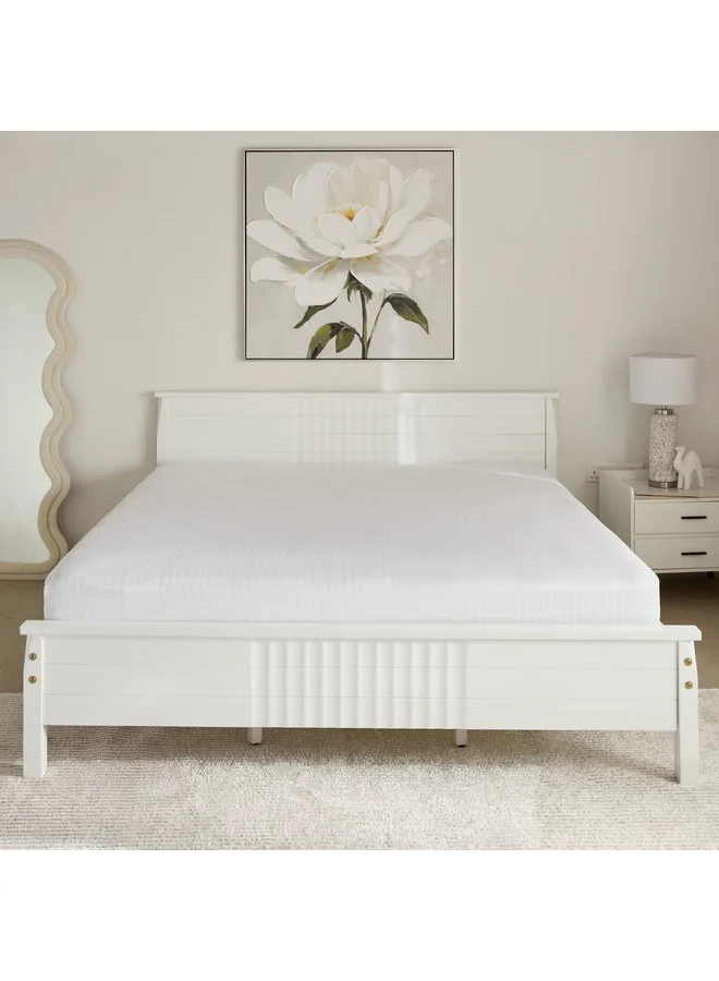 Home Box Hamilton Striped Satin Cotton King Fitted Sheet 210 x 36 x 180 cm