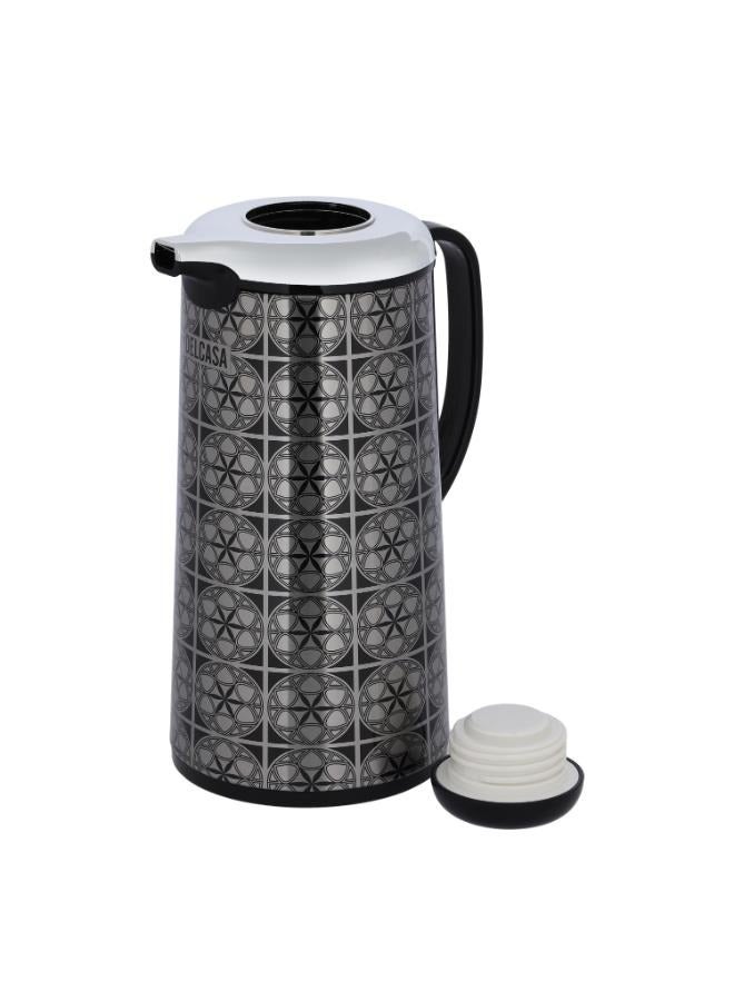 DELCASA قارورة مفرغة من الفولاذ المقاوم للصدأ سعة 1 لتر خالية من مادة الأسبستوس داخلية ومحمولة ومقاومة للتسرب | يحافظ على المشروبات ساخنة أو باردة لساعات - Image 3