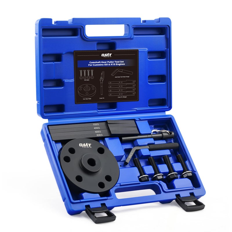 Orion Motor Tech Camshaft Gear Puller Tool Set 11pc Camshaft Timing Tool Kit Compatible with 20072017 Cummins ISX QSX X15 Engines Camshaft Holding Tool with 3163530 Engine Brake Adjustment Tool