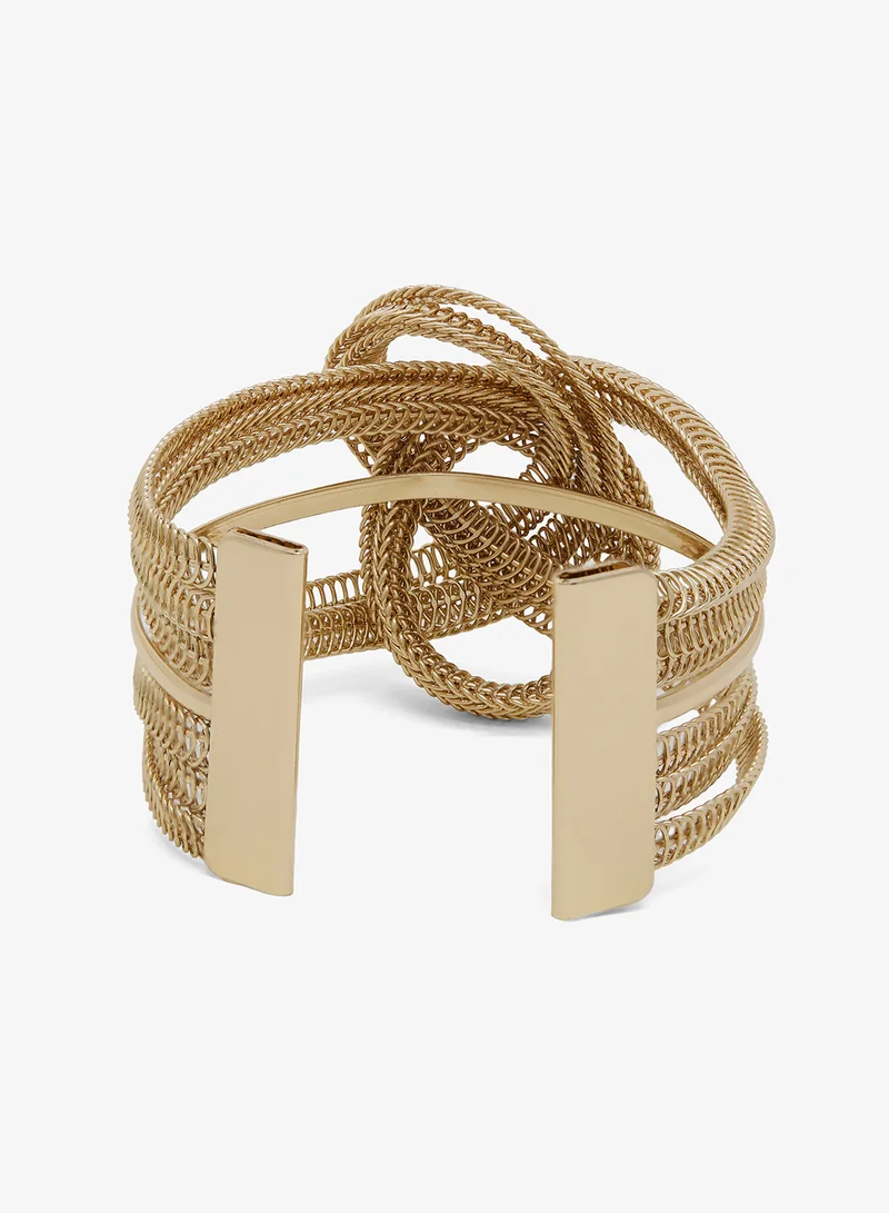ايلا Gold Loop Detail Textured Bracelet