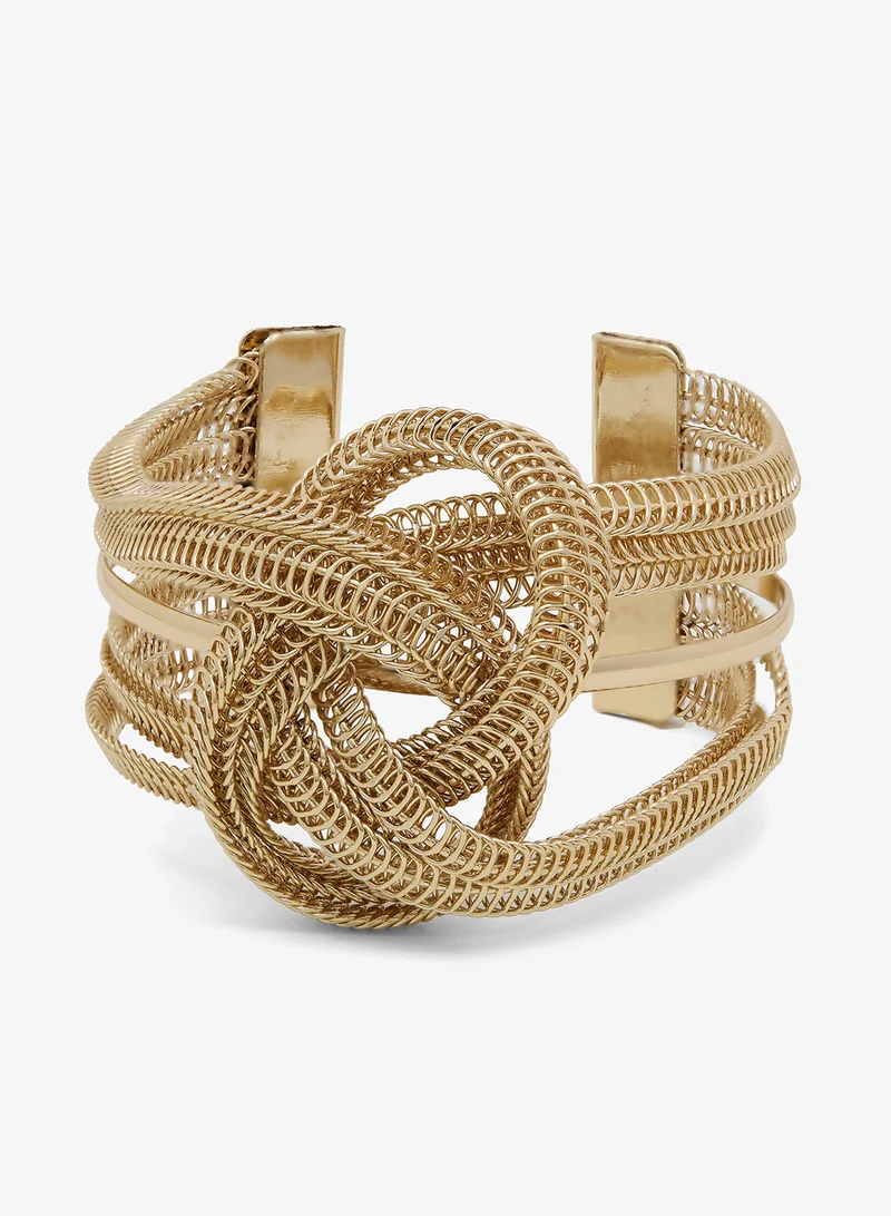 ايلا Gold Loop Detail Textured Bracelet