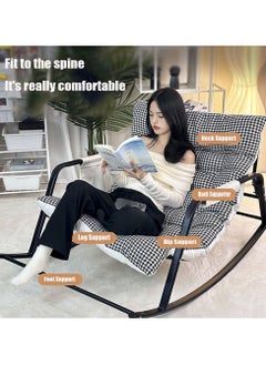 Arabest Rocking Sofa, Living room lounge chair, outdoor rocking chair, lawn and camping chair, adult chair with seat cushion and extra large storage bag  - Image 2