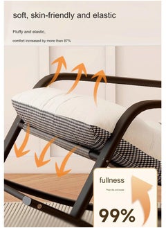 Arabest Rocking Sofa, Living room lounge chair, outdoor rocking chair, lawn and camping chair, adult chair with seat cushion and extra large storage bag  - Image 4