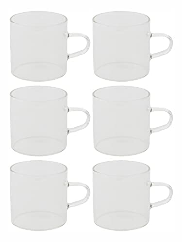 Goodhomes Glass Tea Cups Coffee Mugs Set of 6 Pieces 150ml DM002B - Image 2
