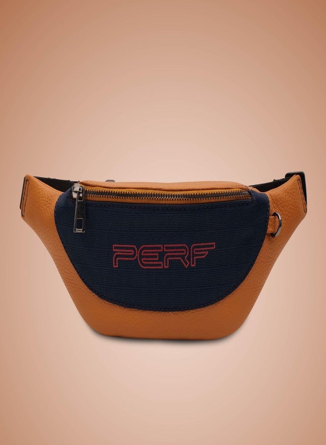 Perf Adjustable Waist Bag for Men & Women | Genuine Leather Crossbody Shoulder Bag | Travel, Office, Everyday Use | L 9.4 x W 5.5 x H 2.8 inches - Image 5