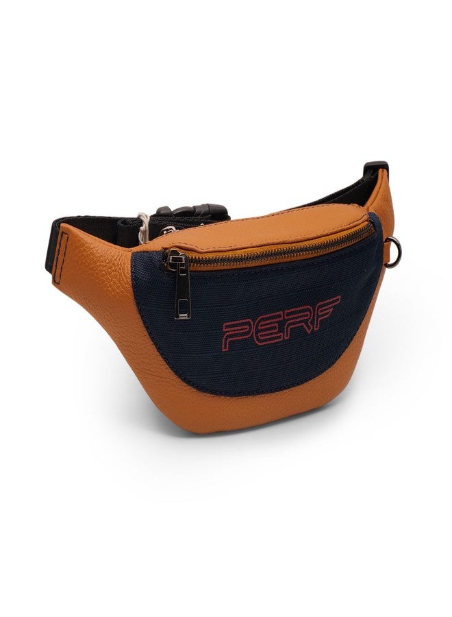 Perf Adjustable Waist Bag for Men & Women | Genuine Leather Crossbody Shoulder Bag | Travel, Office, Everyday Use | L 9.4 x W 5.5 x H 2.8 inches - Image 1