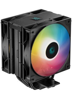 AG400 DIGITAL PLUS CPU Cooler with Addressable RGB, 4 Heatpipes (Ø6mm), 500-2100 RPM Fan Speed, 75.89 CFM Airflow, ≤31.6 dB(A) Noise, Hydro Bearing, 120mm PWM Fan, 12VDC, 5V RGB LED, 9-pin USB 2.0 Connector, for Intel LGA1700/1200/115x & AMD AM5/AM4 | R-AG400-BKADMP-G-1