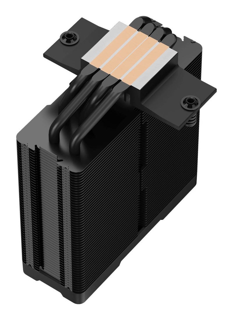 DEEPCOOL - AG400 DIGITAL PLUS CPU Cooler with Addressable RGB, 4 Heatpipes (Ø6mm), 500-2100 RPM Fan Speed, 75.89 CFM Airflow, ≤31.6 dB(A) Noise, Hydro Bearing, 120mm PWM Fan, 12VDC, 5V RGB LED, 9-pin USB 2.0 Connector, for Intel LGA1700/1200/115x & AMD AM5/AM4 | R-AG400-BKADMP-G-1 - Image 1