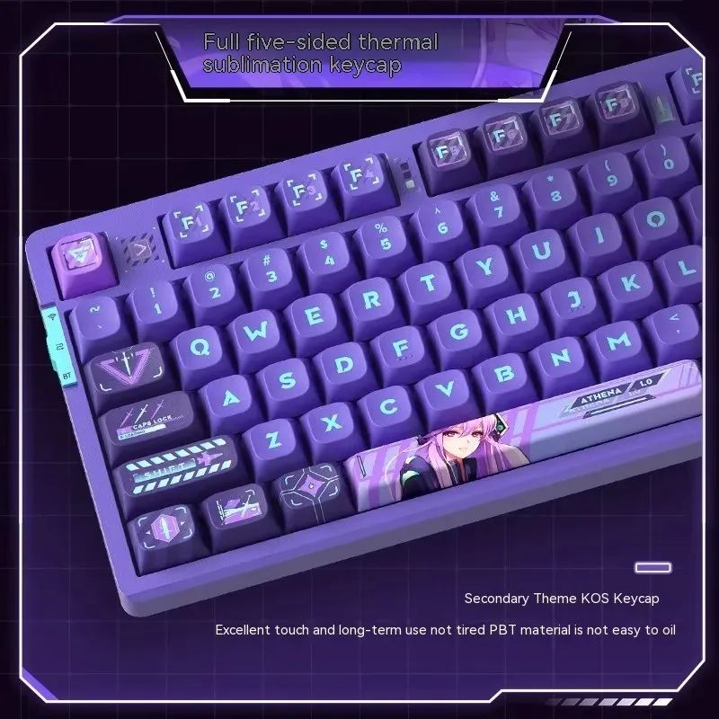 VGN V87 Pro Mechanical Gaming Keyboard, Ergonomic Tri-Mode Wireless Bluetooth, Backlit, Matte Black - Image 1