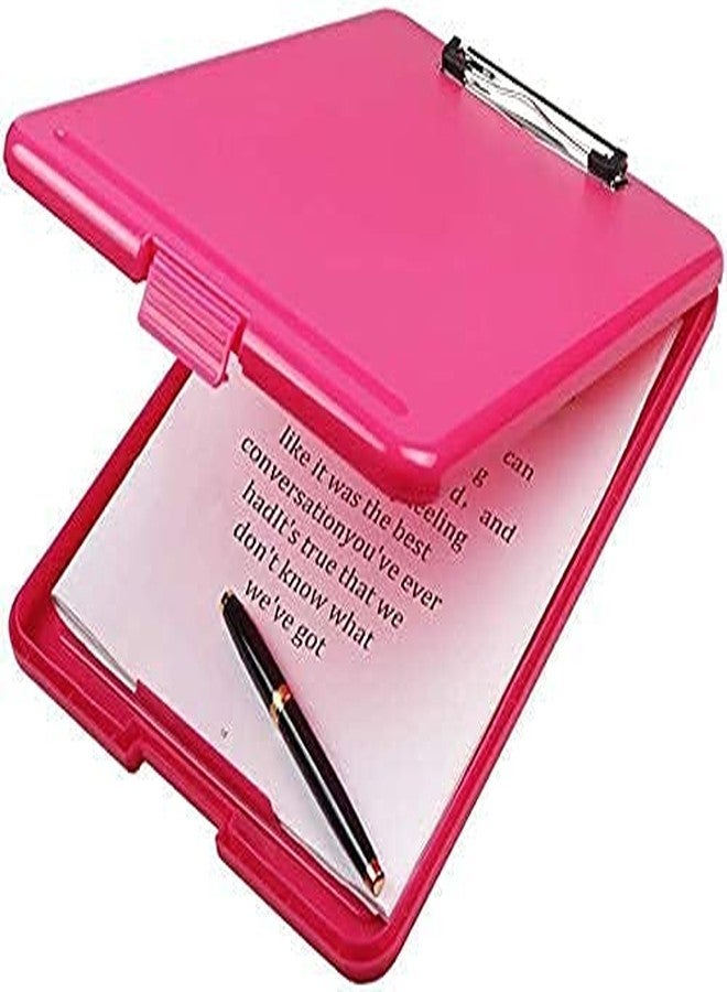 ATETO EXAM Storage PAD Plastic Portable Clipboard Writing Pad Board with Pen Holder, A4 Size Paper, Exam Clipboard for Girls Boys Kids Student School, Office, Hospital. Multicolor (Pack of 1ps) - Image 2
