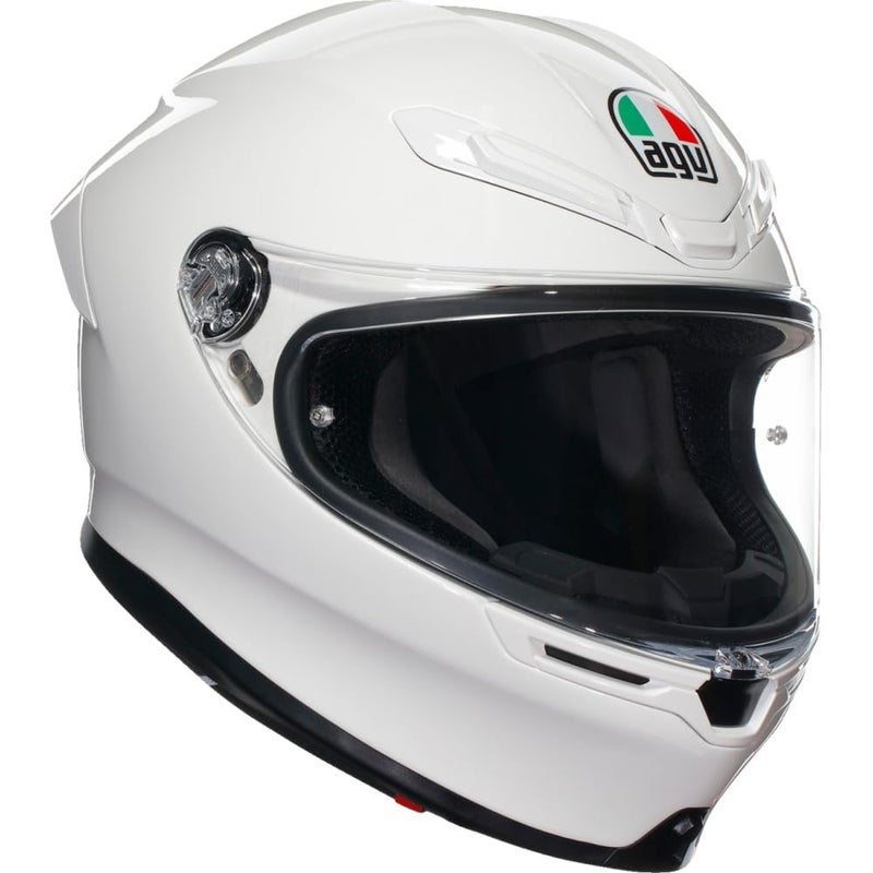AGV K6 S Solid Motorcycle Helmet White SM - Image 3