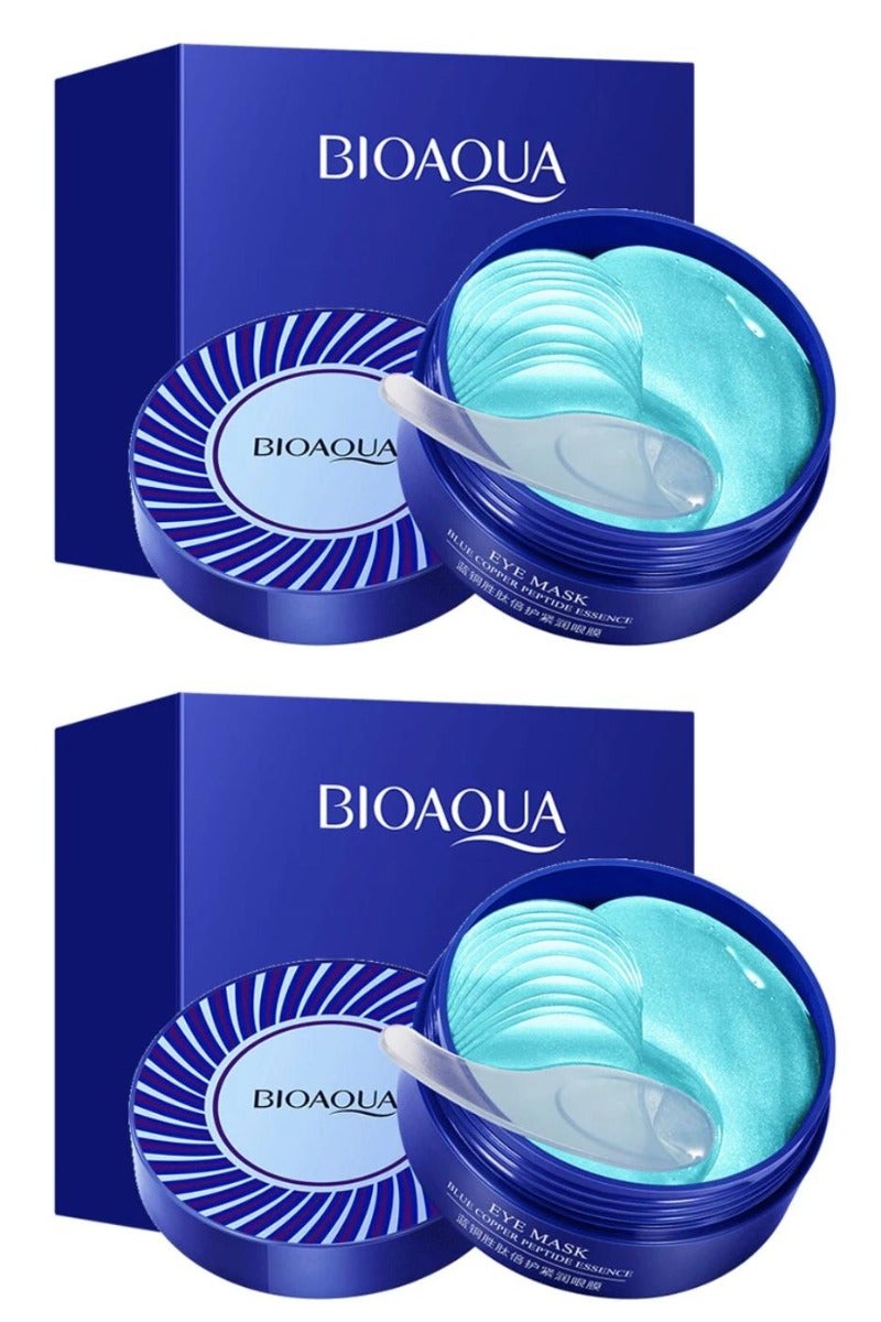 BIOAQUA Two Pcs Bioaqua Rejuvenation Hydrogel Eye Masks with Copper Peptides 60pcs