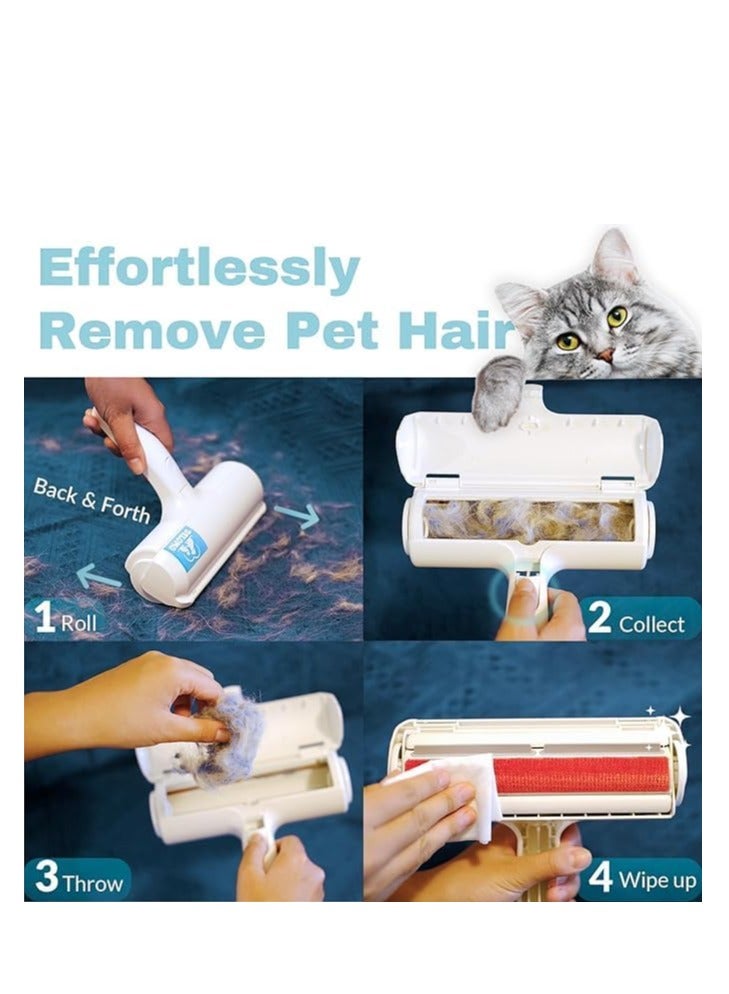 بكرة إزالة شعر الحيوانات الأليفة - بكرة إزالة الوبر قابلة لإعادة الاستخدام بقاعدة ذاتية التنظيف | أداة لإزالة شعر الكلاب والقطط من الأريكة والأثاث والسجاد ومقعد السيارة - Image 3