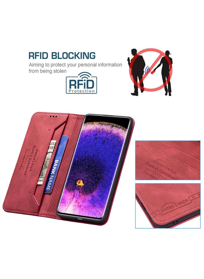 S-TOP Case For OPPO Find X5 Magnetic RFID Blocking Anti-Theft Leather Phone Case - Image 5