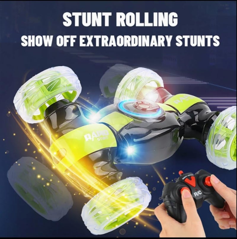 HOMOZE 4WD 2.4GHz Stunt RC Toy Vehicle | RC Vehicle Double Side 360 Degree Rotation Stunt Vehicle Spinning RC Vehicle Double Sided RC Vehicle with Light & Music - Image 2