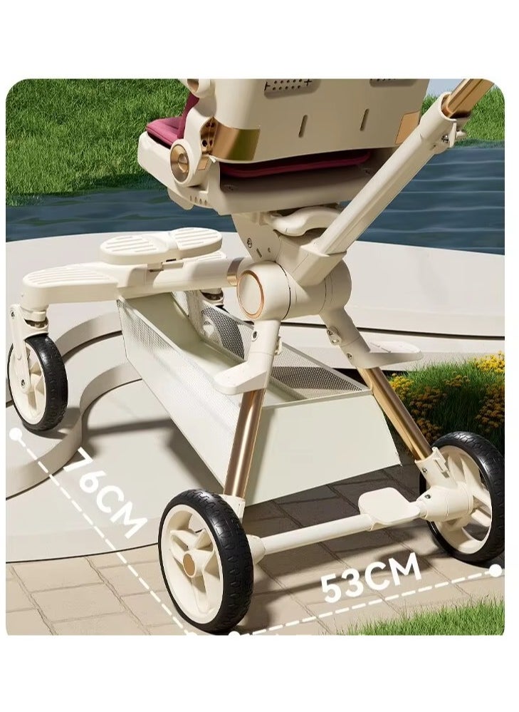 Generic Sunshade Travel Pocket Scooter for Children Swivel Seat Foldable 4 Wheels Kids Stroller 0- 6 Years Buy Cycle  - Image 5