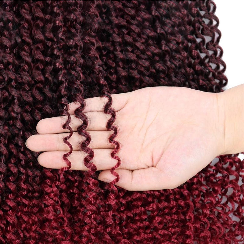 Dorsanee 7 Packs Passion Twist Hair 22 Inch Water Wave Synthetic Braids for Passion Twist Crochet Braiding Hair Goddess Locs Long Bohemian Curl Hair Extensions (22Strands/Pack, Tbug#) - Image 4