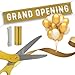 SIRCLES Grand Opening Ribbon Cutting Ceremony Kit 25 Giant Scissors 5yd of 4 Wide Ribbon 10ft Banner 8 Gold 8 White Balloons 19 ft Banner Rope 2 Rolls Balloon Ribbon Grand Opening Kit - Image 3