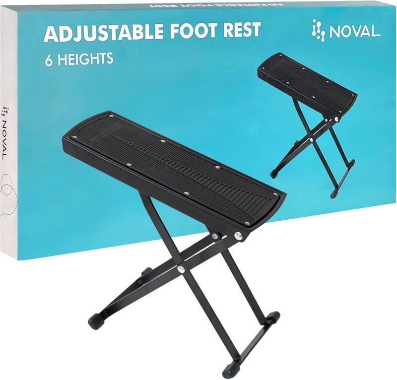 أدوات باديكير NOVAL مسند قدم قابل للتعديل بارتفاعات 6 متينة لمسند القدم لصالون سبا القدم وباديكير في المنزل.