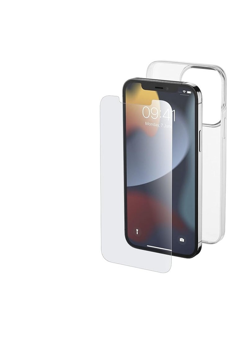 سيلولار لاين مجموعة حماية Cellularline - مجموعة ملحقات iPhone 13 Pro لحماية الهواتف الذكية - شفافة - Image 1