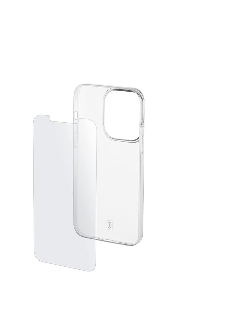 سيلولار لاين مجموعة حماية Cellularline - مجموعة ملحقات iPhone 13 Pro لحماية الهواتف الذكية - شفافة - Image 2