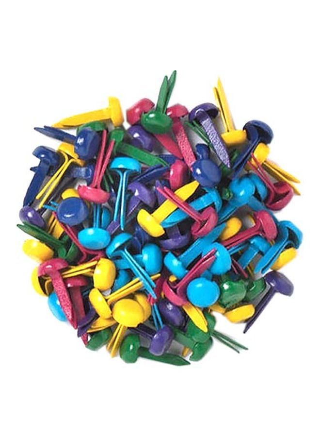 NIBEMINENT 100-Piece Scrapbooking Mini Iron Brads Blue/Green/Red
