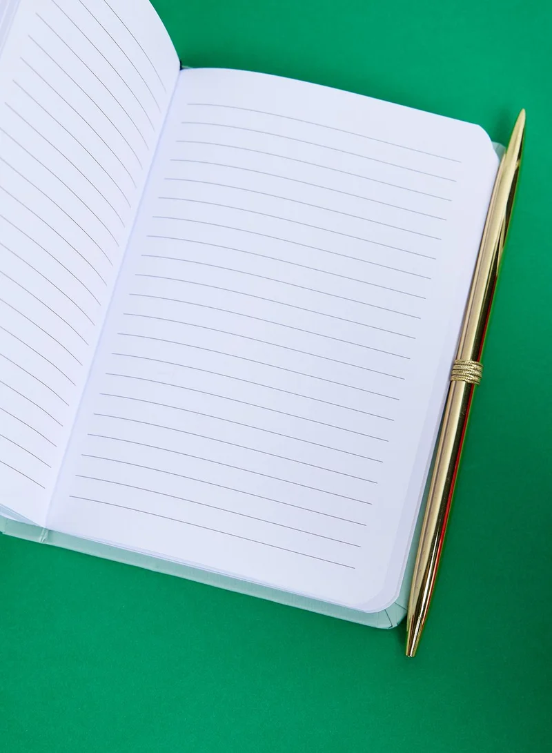 Back to school kit A6 Hardcover Notebook With Metallic Pen
