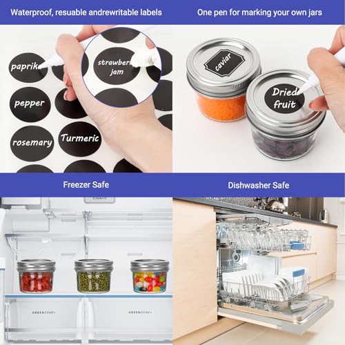 CycleMore 4oz Clear Mason Jars Small Glass Jar With Silver Separable Lids Mini Canning Jars for for Honey, Jam, Jelly, Wedding Favors, Kitchen Food Storage, Set of 40 - Image 4