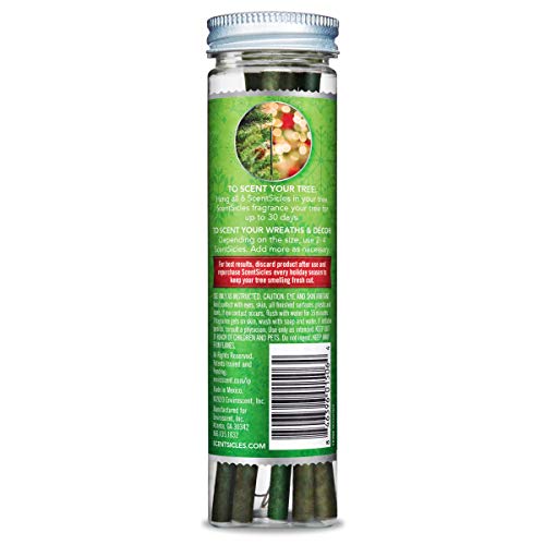 ScentSicles سنتسيكلز - 04314-024 زينة عيد الميلاد المعطرة لشجرة عيد الميلاد، معطر هواء طبيعي بالكامل (عطر شجرة الصنوبر البيضاء الشتوية) يتضمن 6 زينة وخطافات - Image 2