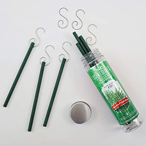 ScentSicles سنتسيكلز - 04314-024 زينة عيد الميلاد المعطرة لشجرة عيد الميلاد، معطر هواء طبيعي بالكامل (عطر شجرة الصنوبر البيضاء الشتوية) يتضمن 6 زينة وخطافات - Image 3