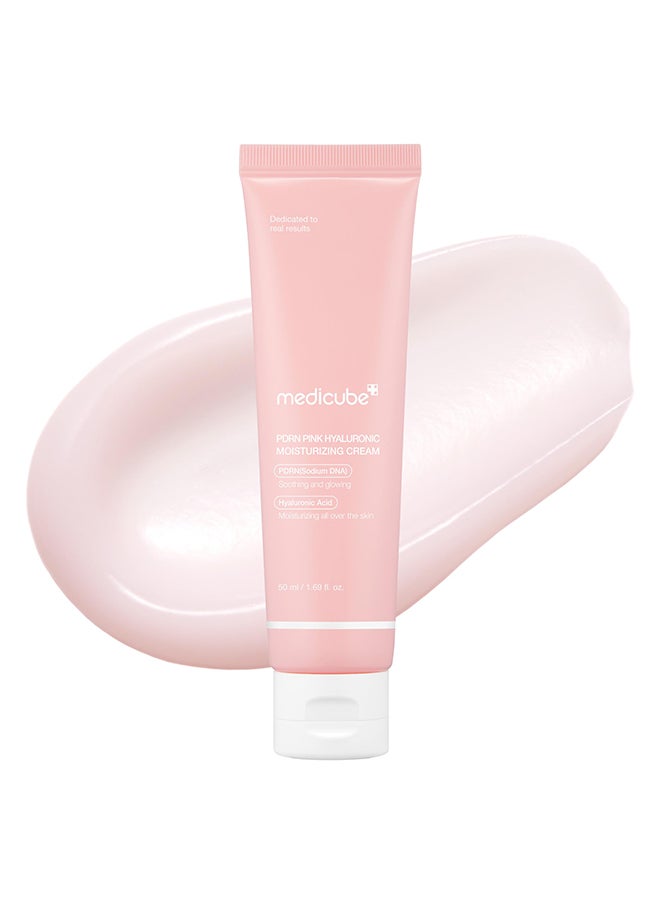 Medicube Salmon DNA PDRN Pink Hyaluronic Moisturizing Cream, Pink Soothing Cream, Hyaluronic acid, Niacinamide, Hydrating & Firming, Uneven Skin Tone, Pore Care, Korean Skincare | 50ml  - Image 1
