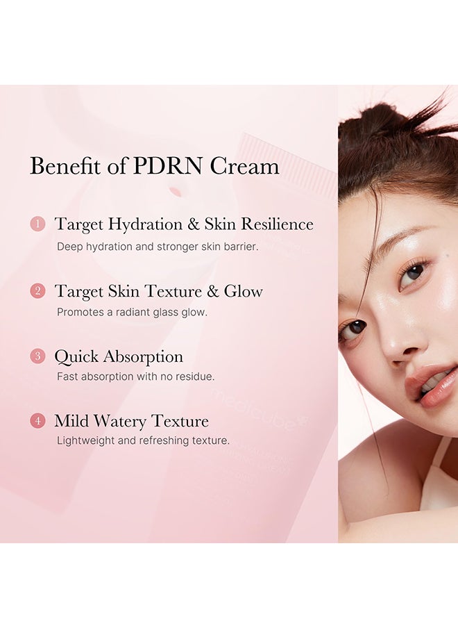 Medicube Salmon DNA PDRN Pink Hyaluronic Moisturizing Cream, Pink Soothing Cream, Hyaluronic acid, Niacinamide, Hydrating & Firming, Uneven Skin Tone, Pore Care, Korean Skincare | 50ml  - Image 4