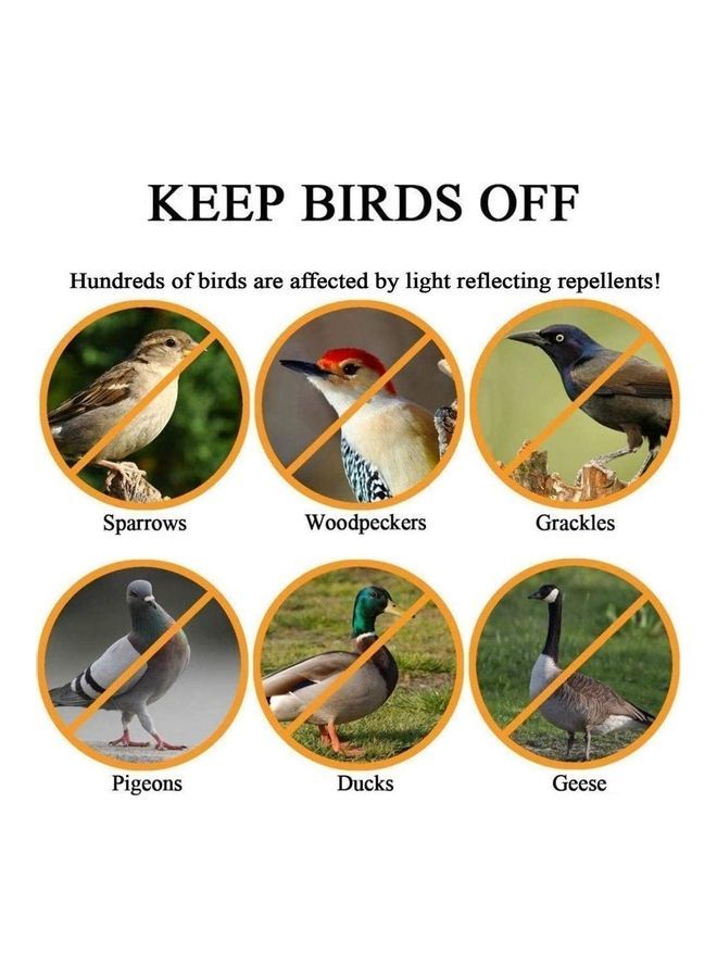 نيبمينينت شريط عاكس طارد للطيور مكون من 3 قطع فضي - Image 2