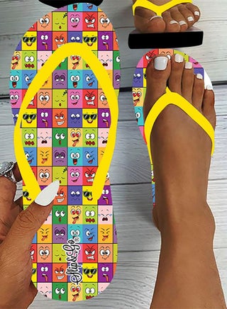 Women's Medical Slipper With Multi-colored Print