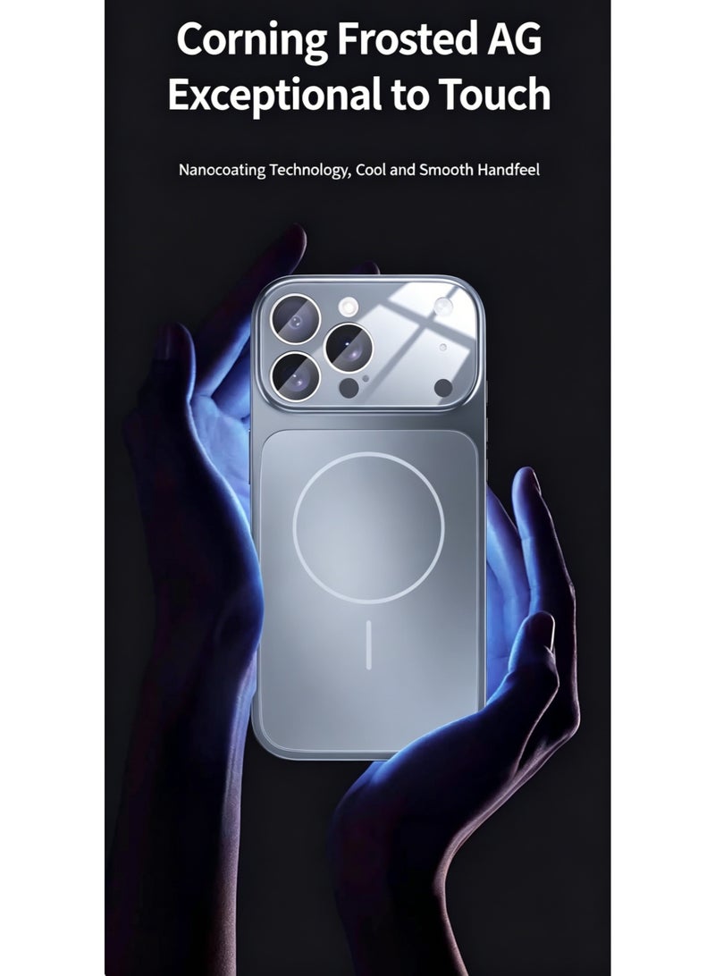 Premium Matte Corning Glass MagSafe Case for iPhone17 Pro Max - Anti-Fingerprint, Electroplated AF Coating, Slim Fit, Original Color Match - Image 5