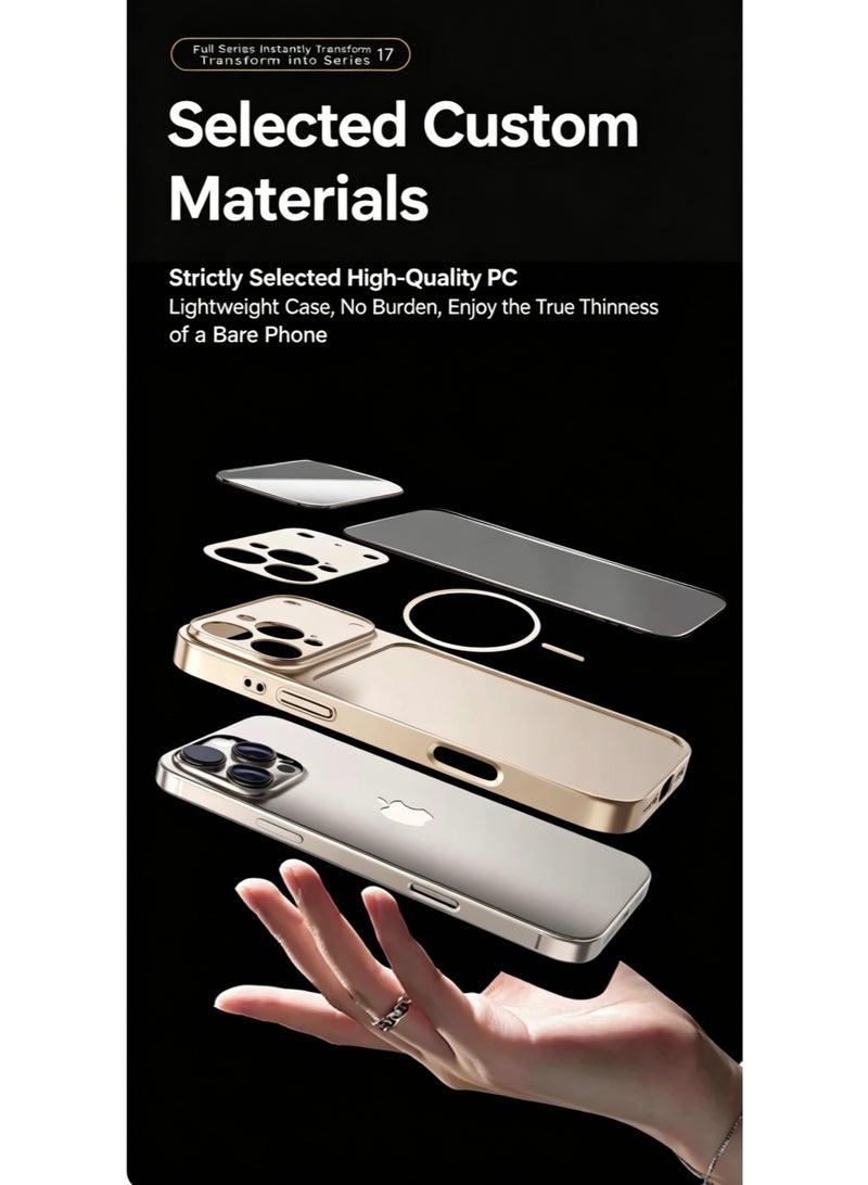 Premium Matte Corning Glass MagSafe Case for iPhone17 Pro Max - Anti-Fingerprint, Electroplated AF Coating, Slim Fit, Original Color Match - Image 4