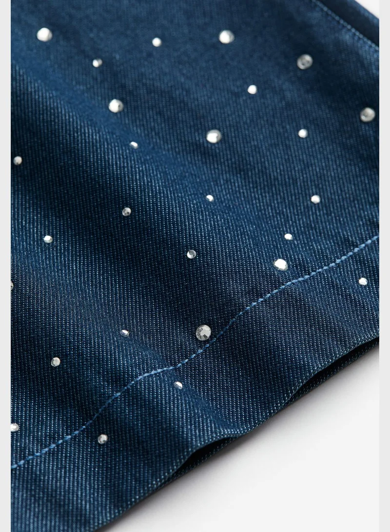 H&M Youth Dot Print Wide Leg Trousers